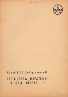 Tesla 1002-1106 - Navod k udrzbe 